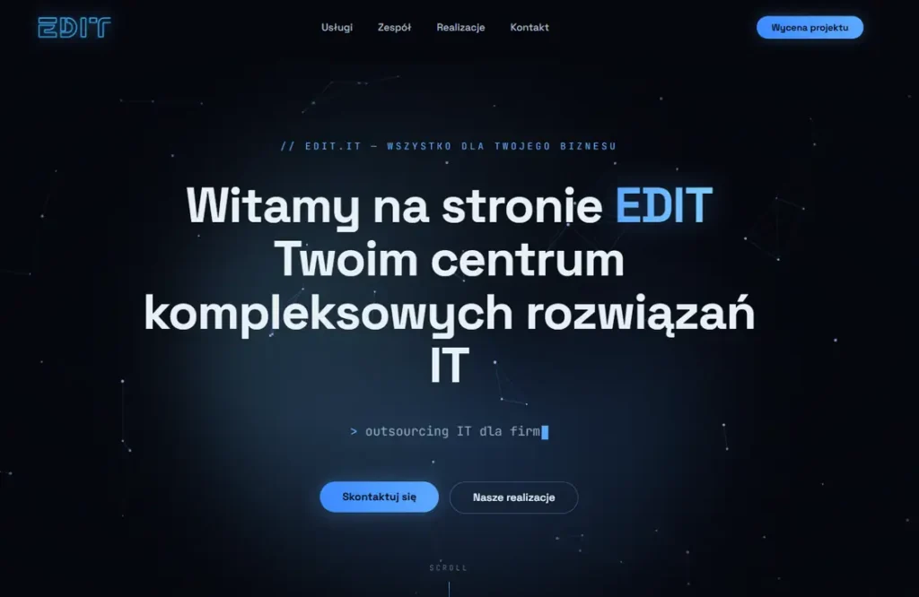 Strony internetowe dla firm — realizacja EDIT, centrum kompleksowych rozwiązań IT.